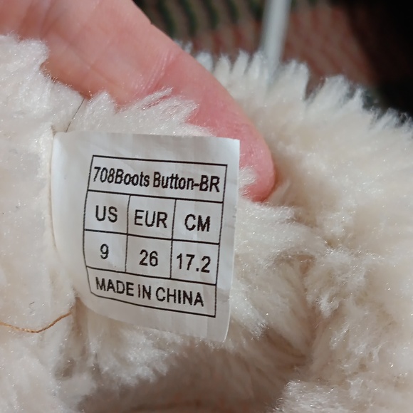 WEE STEP Sherpa faux suede Ankle Boots, sz. 9 youth girls - Picture 7 of 11